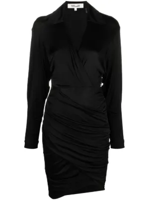 Diane von furstenberg 2025 black wrap dress