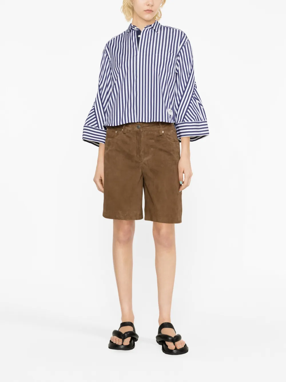 sacai Blouse met wijde mouwen - Blauw