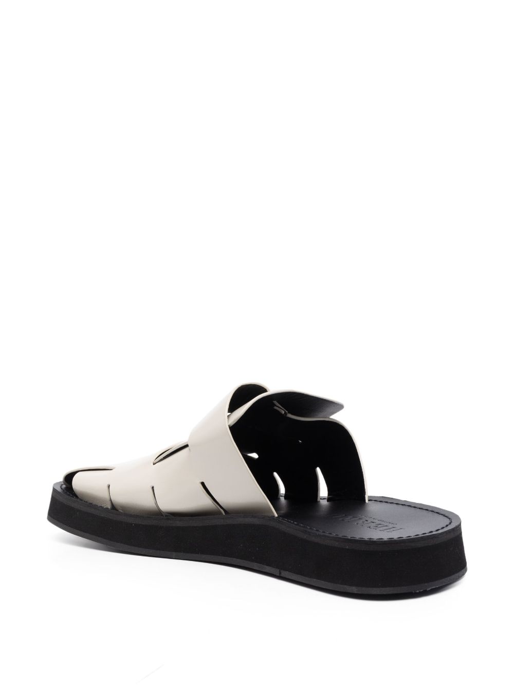 Shop Hereu Interwoven-design Leather Sandals In White