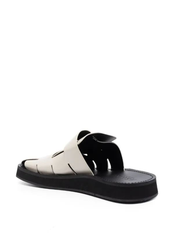 Designer leather flip flops best sale