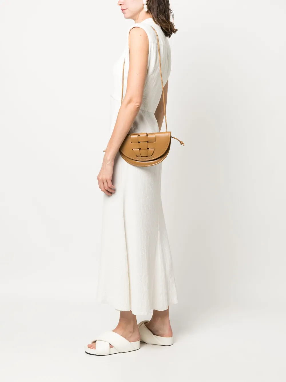 Hereu Lluna leren crossbodytas - Bruin