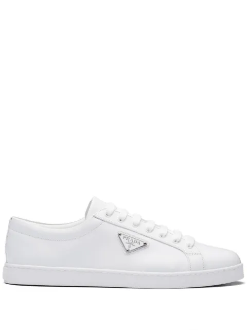 Prada Brushed leather low-top sneakers