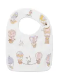 Atelier Choux Balloon-print organic cotton bib - White