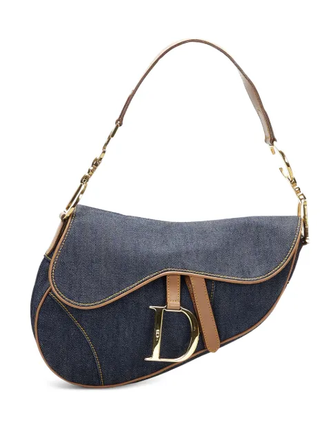 Christian Dior pre-owned denim Saddle bag