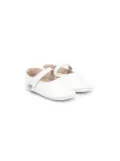 BabyWalker rhinestone-embellished leather ballerinas - White