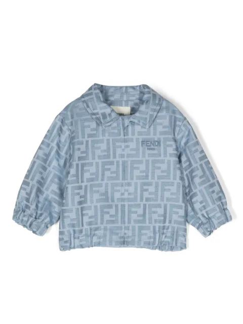 Fendi Kids logo-jacquard bomber jacket
