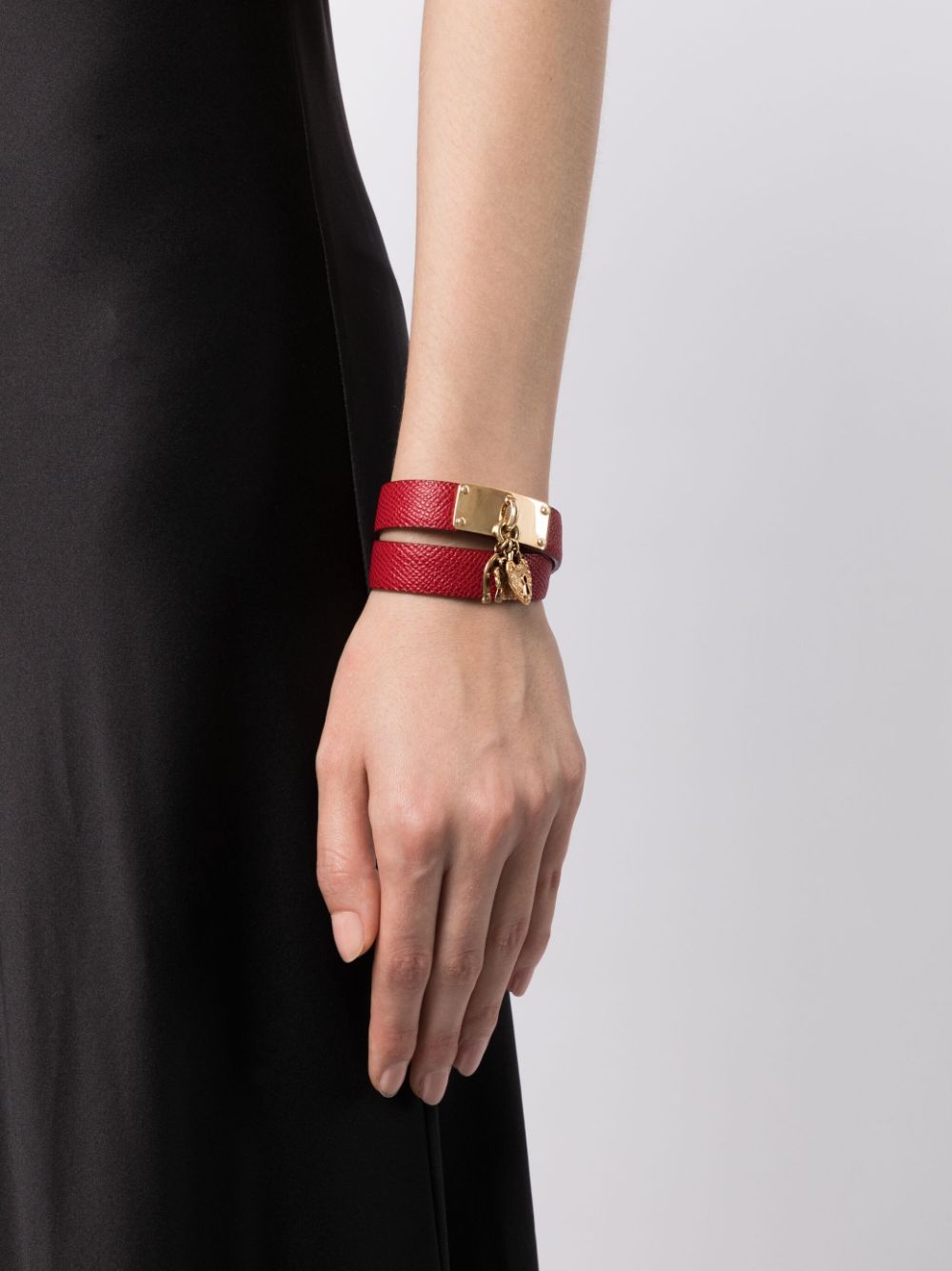 Dolce & Gabbana Leren armband - Rood