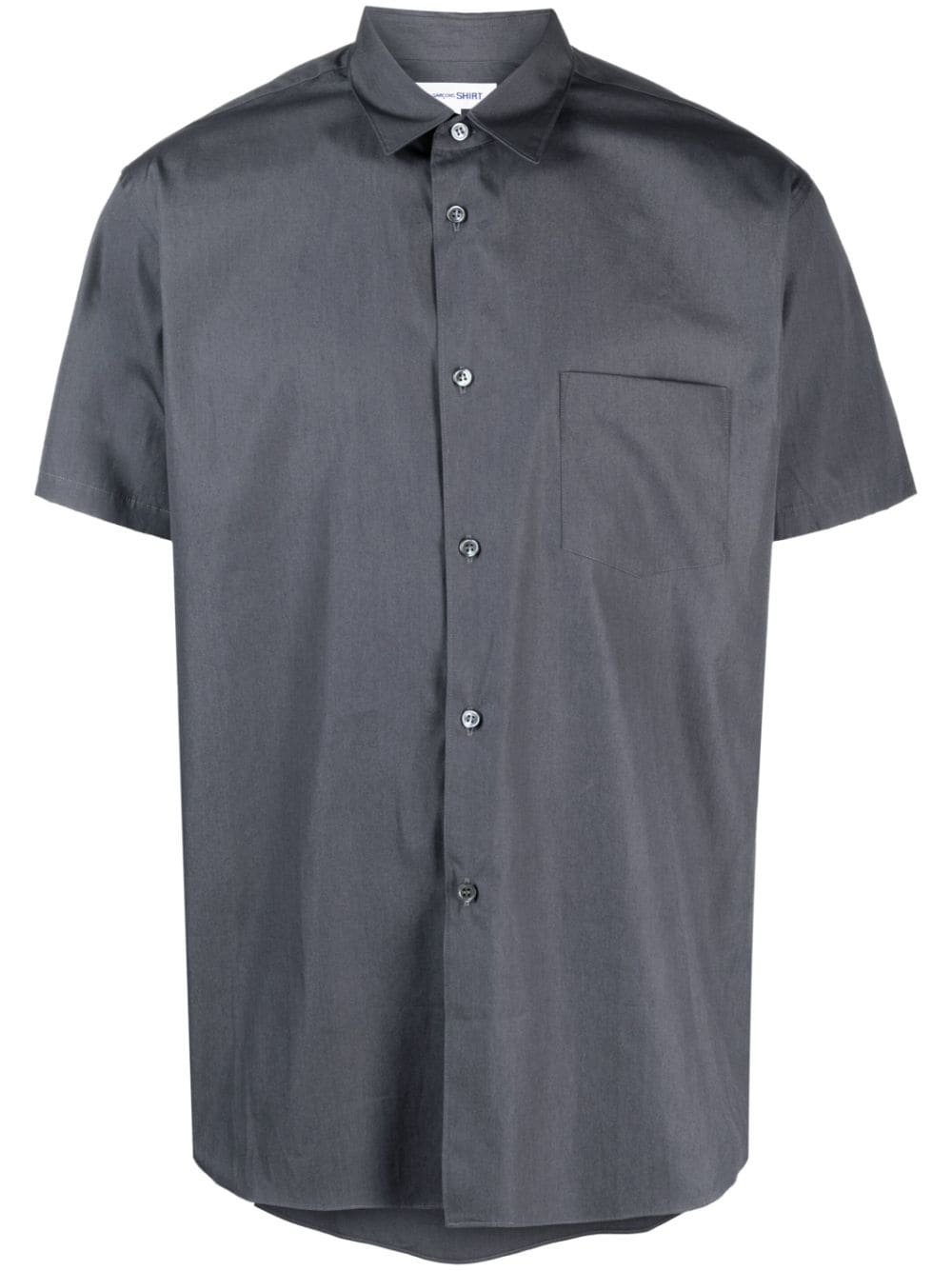 Comme Des Garçons Shirt Short-sleeve Cotton Shirt In Grey