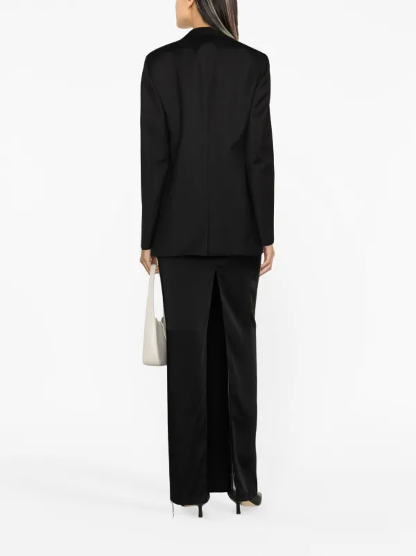 ジャケット Chloe SS23 Black wool blend blazer (CHC23UVE03063 001) Chloé single-breasted Tuxedo Blazer | Black | FARFETCH