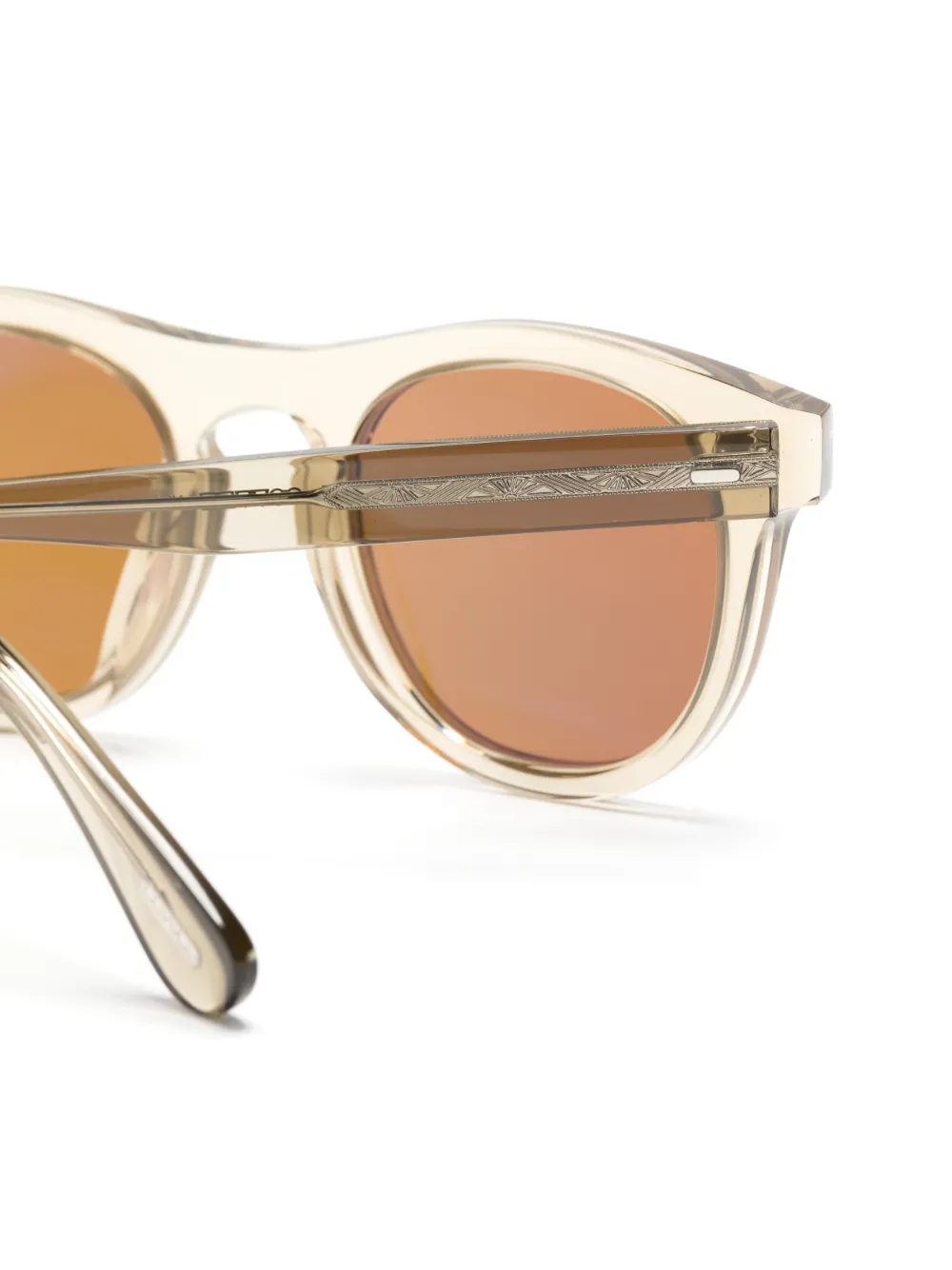 Oliver Peoples Rorke zonnebril met doorzichtig montuur Beige