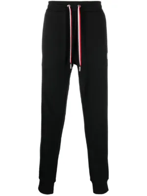 Moncler monogram-print Track Pants - Black