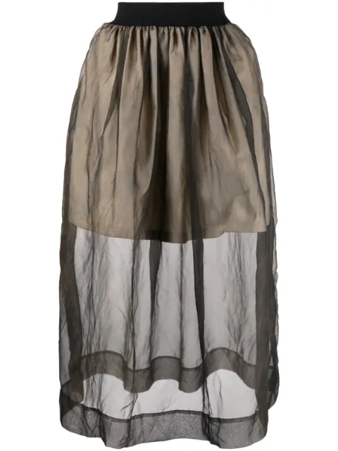 Uma Wang layered silk full skirt
