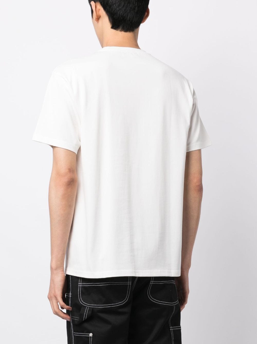 Shop Five Cm Embroidered-logo Cotton T-shirt In White