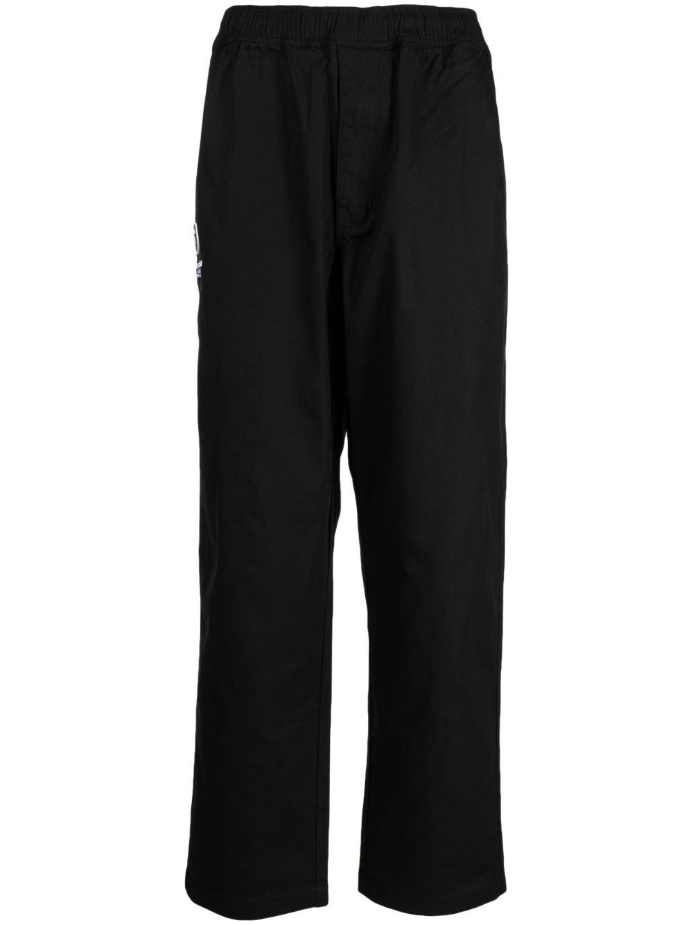 AAPE BY *A BATHING APE® logo-appliqué straight-leg trousers – Black