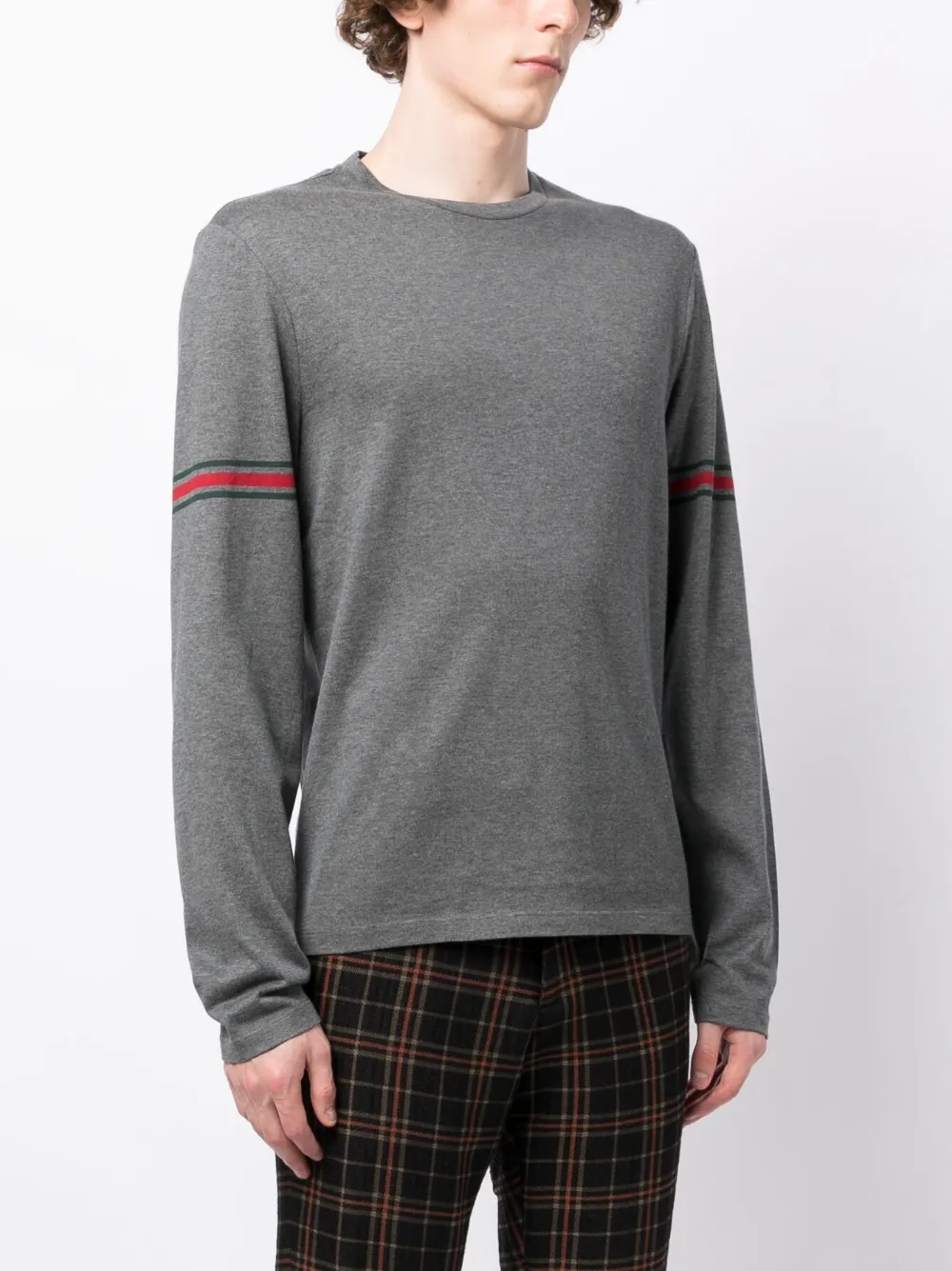 Gucci Gestreept T-shirt Grijs