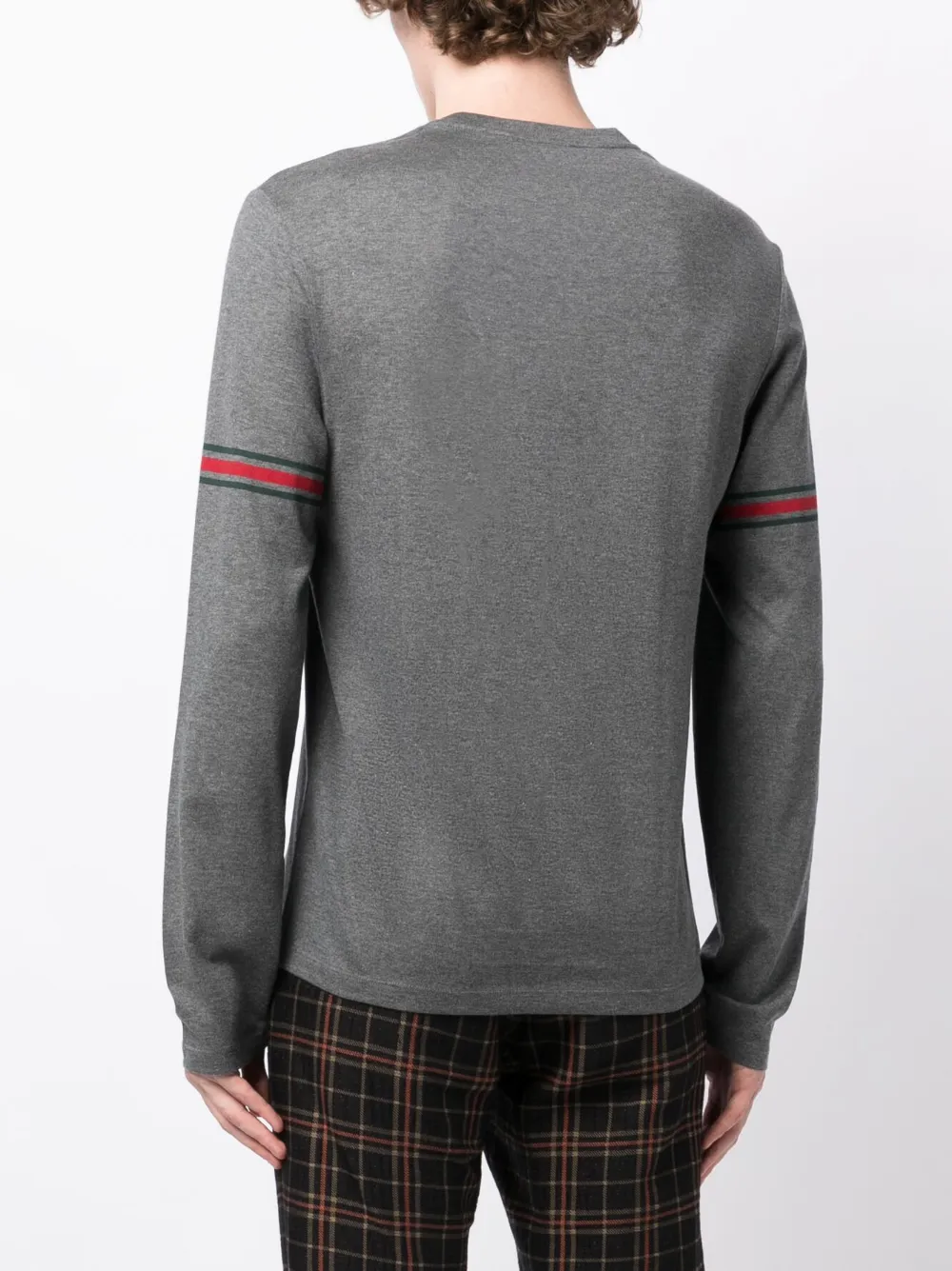 Gucci Gestreept T-shirt Grijs