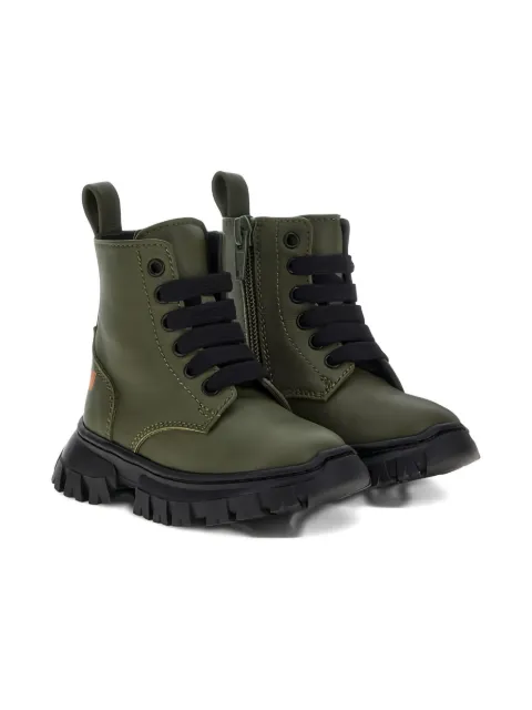 Roberto Cavalli Junior lace-up chunky-sole boots