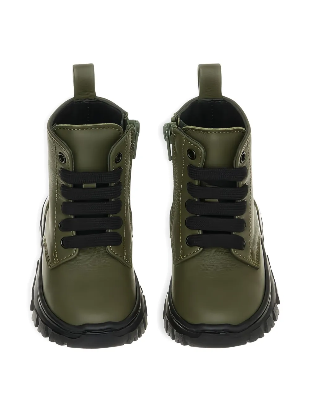 Roberto Cavalli Junior Laarzen met chunky zool en veters Groen