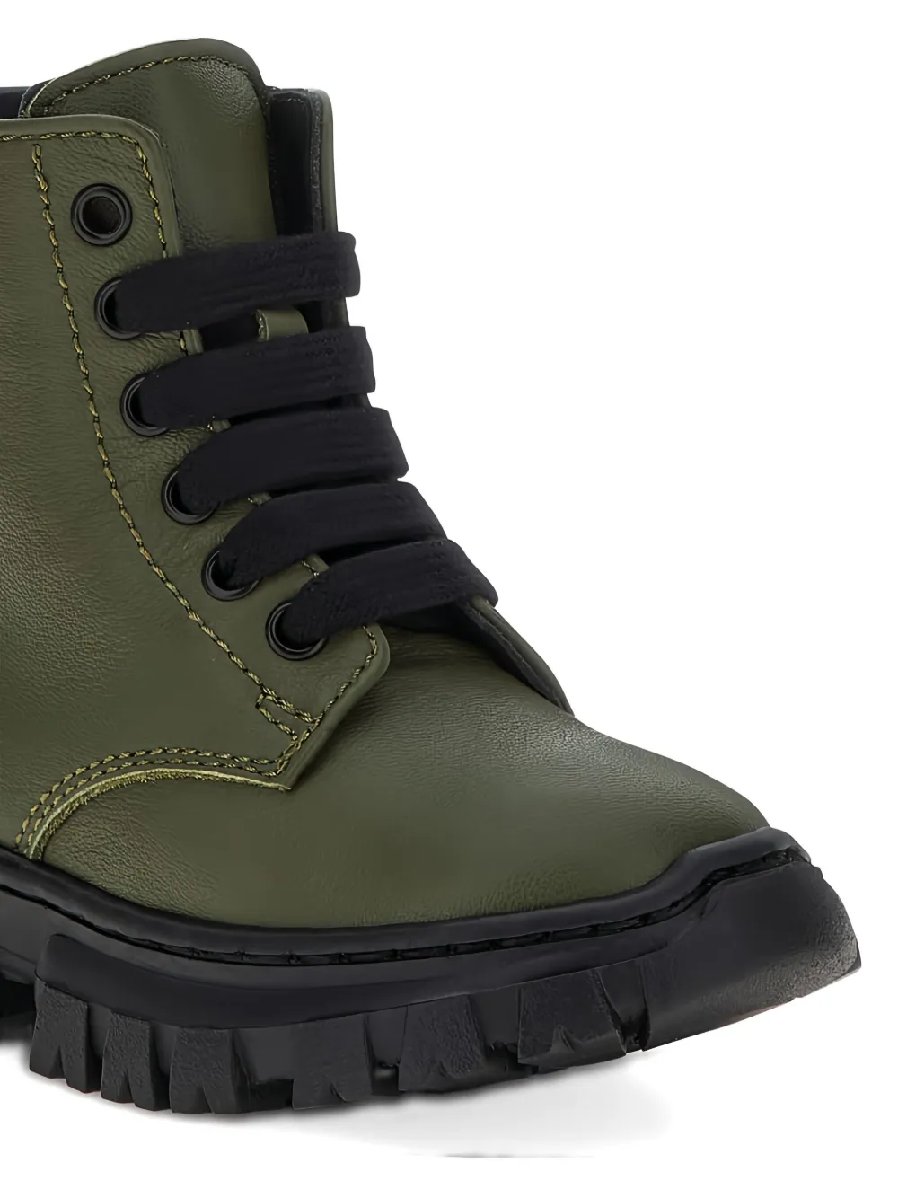 Roberto Cavalli Junior Laarzen met chunky zool en veters Groen