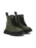 Roberto Cavalli Junior lace-up chunky-sole boots - Green