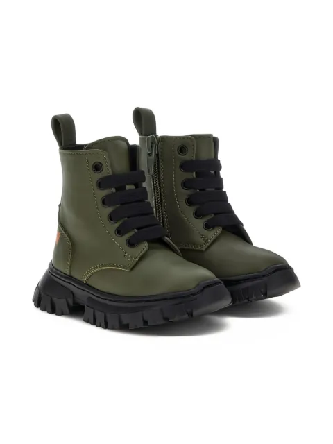 Roberto Cavalli Junior lace-up chunky-sole boots
