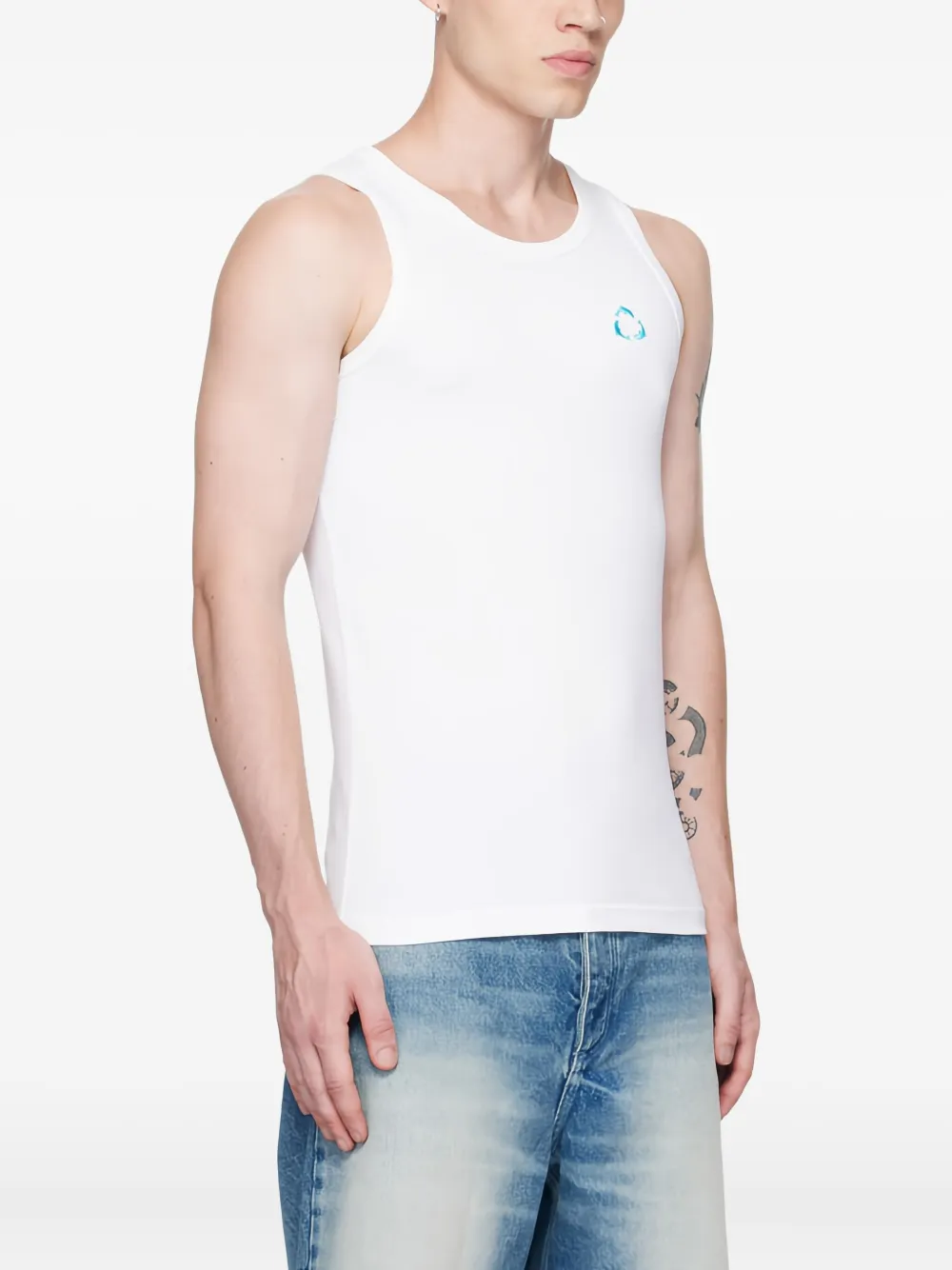 Botter Tanktop met gerecycled detail Wit