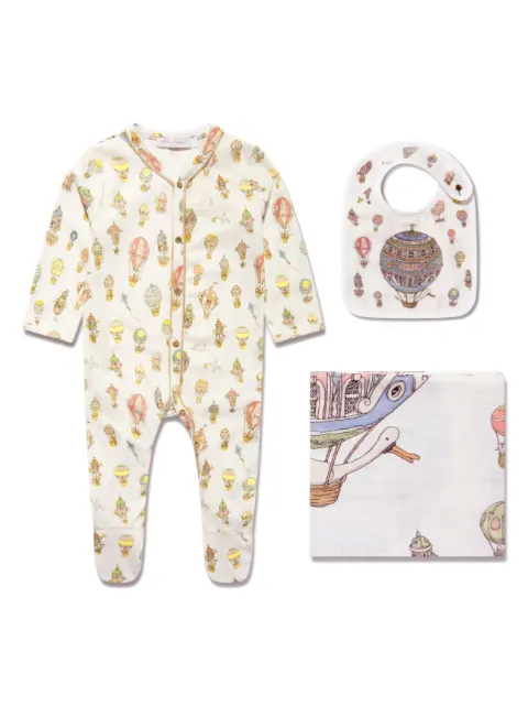 Atelier Choux Ballon-print organic-cotton gift set
