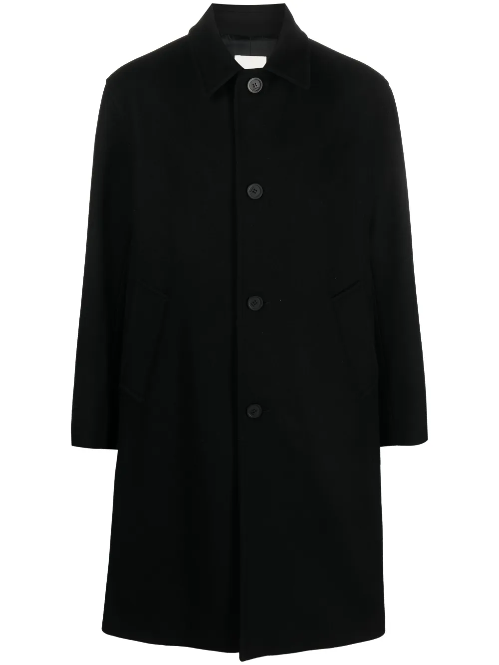 SANDRO single-breasted wool-blend coat