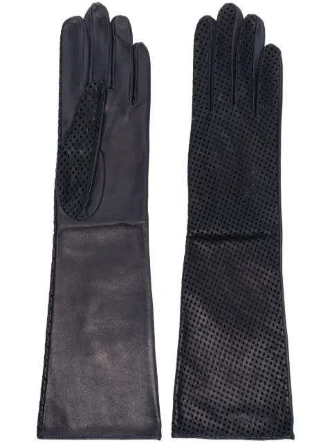 Manokhi perforated-design leather gloves