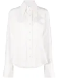 Ioana Ciolacu split-cuffs cotton shirt - White