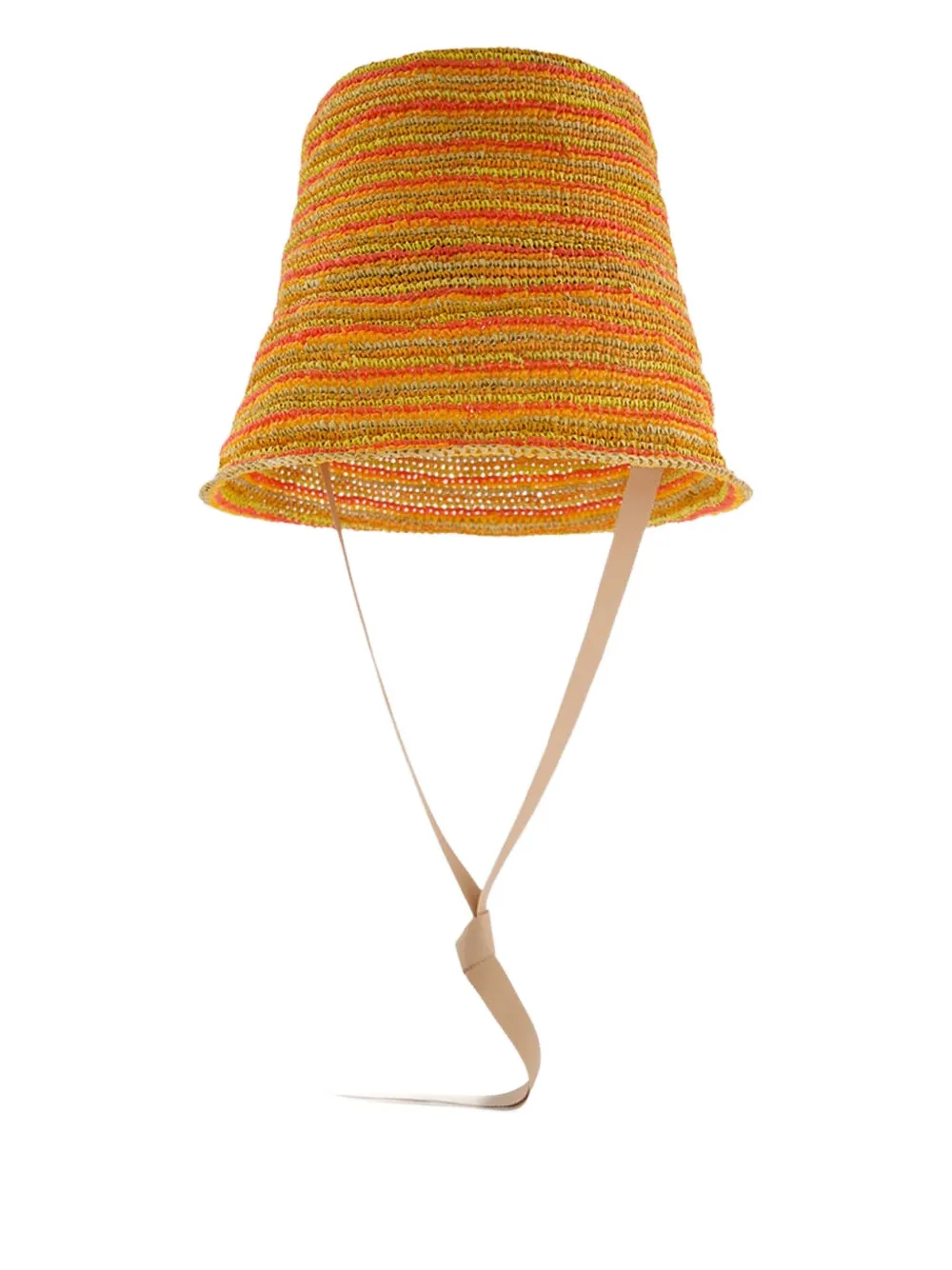 Sensi Studio striped straw bucket hat - Arancione