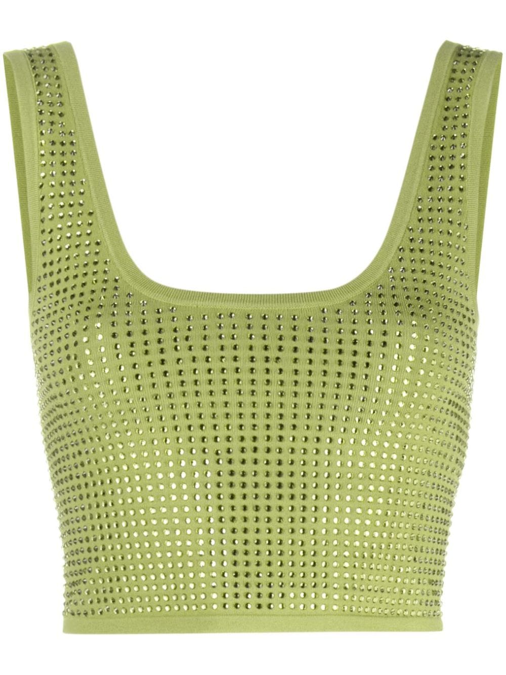 SANDRO crystal-embellished crop top - Green