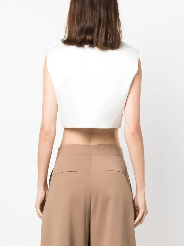 SANDRO Oversized bow-detail Cropped Top | White | FARFETCH SANDRO Oversized bow-detail Cropped Top | White | FARFETCH
