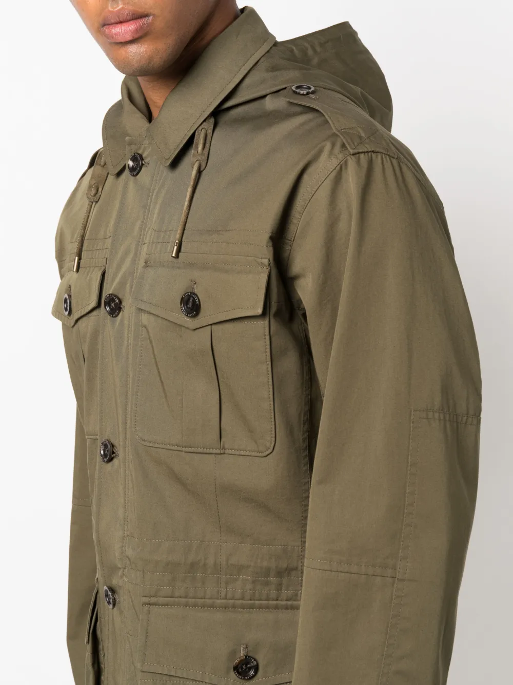 Ralph Lauren Purple Label Hooded Military Jacket In Green ModeSens