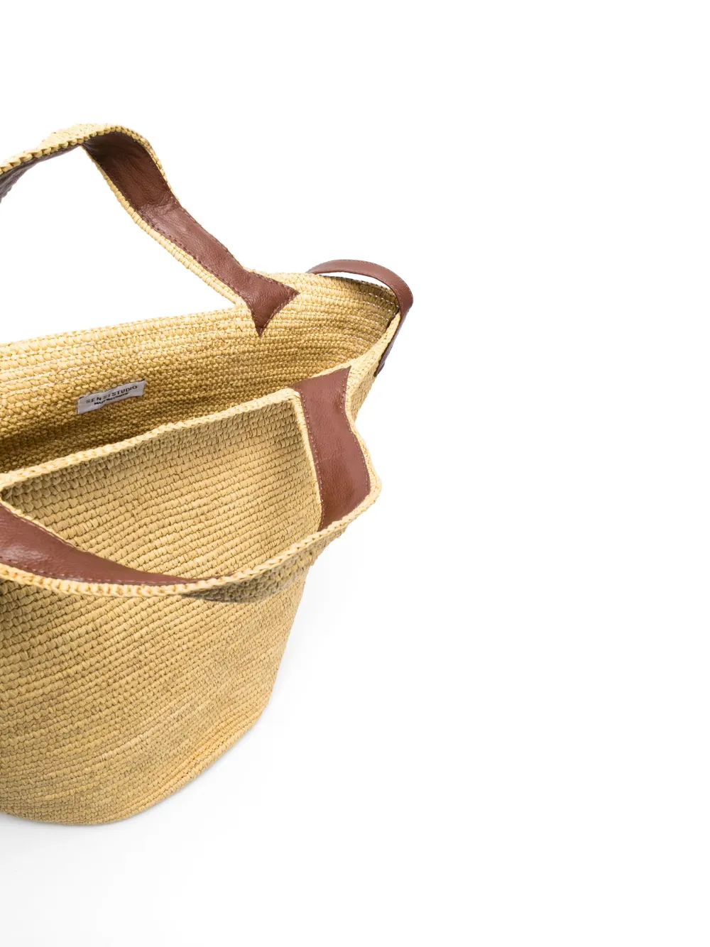 Sensi Studio Interwoven-straw Tote Bag In Neutral