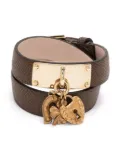 Dolce & Gabbana charm-detail buckled leather bracelet - Brown