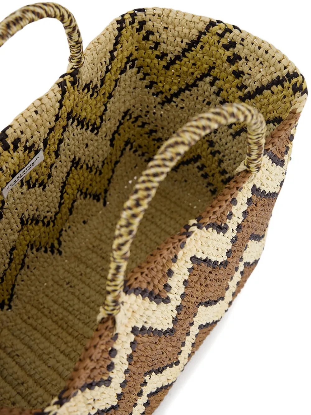 Sensi Studio Split Personality Canasta Straw Tote Bag In Brown