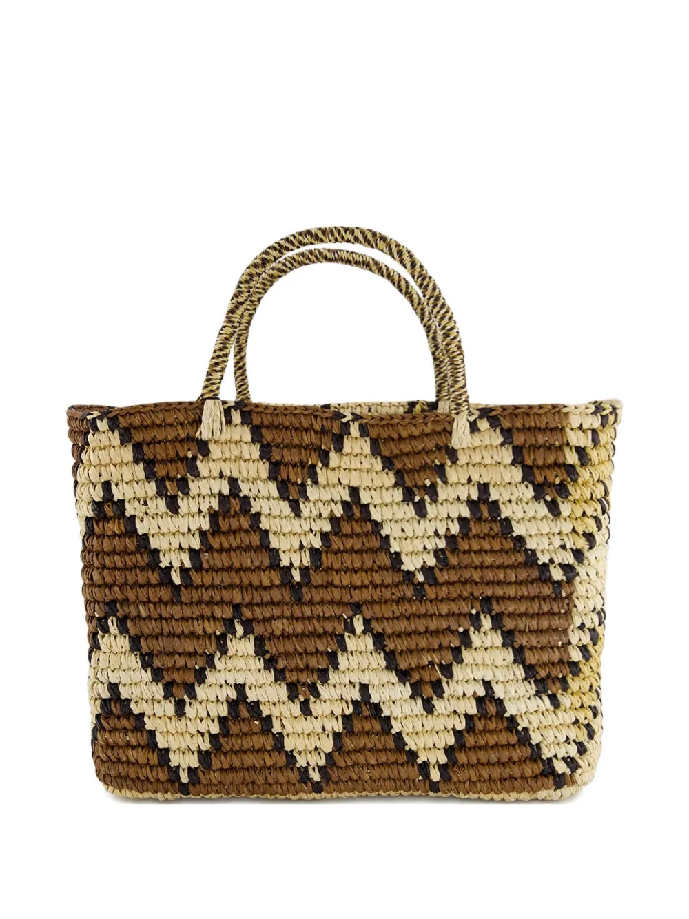 Sensi Studio Split Personality Canasta Straw Tote Bag In Brown