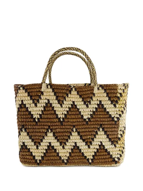Sensi Studio Split Personality canasta straw tote bag 