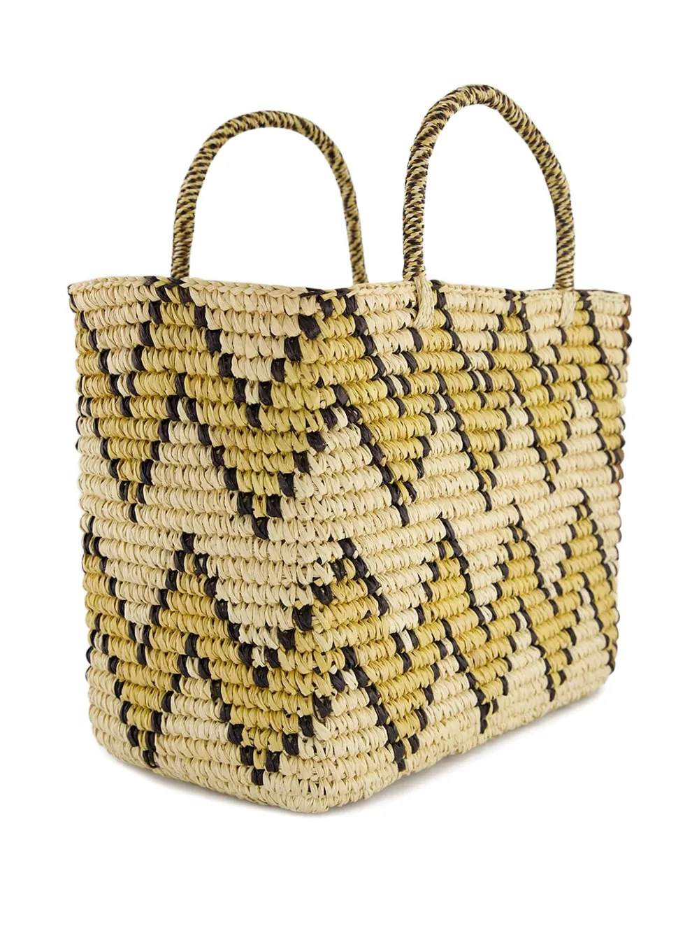 Sensi Studio Split Personality Canasta Straw Tote Bag In Brown