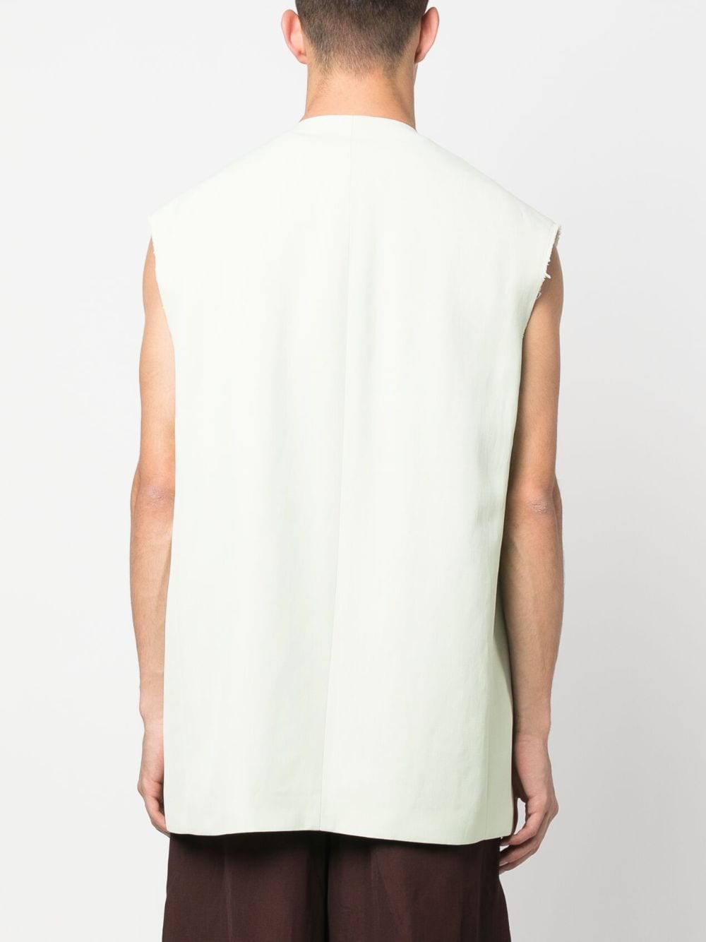 Shop Jil Sander V-neck Single-breasted Vest In Green
