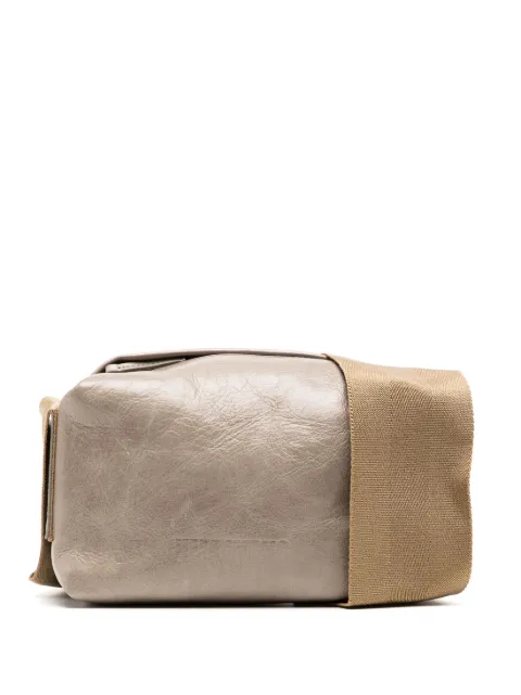 Uma Wang zipped patent-leather shoulder bag