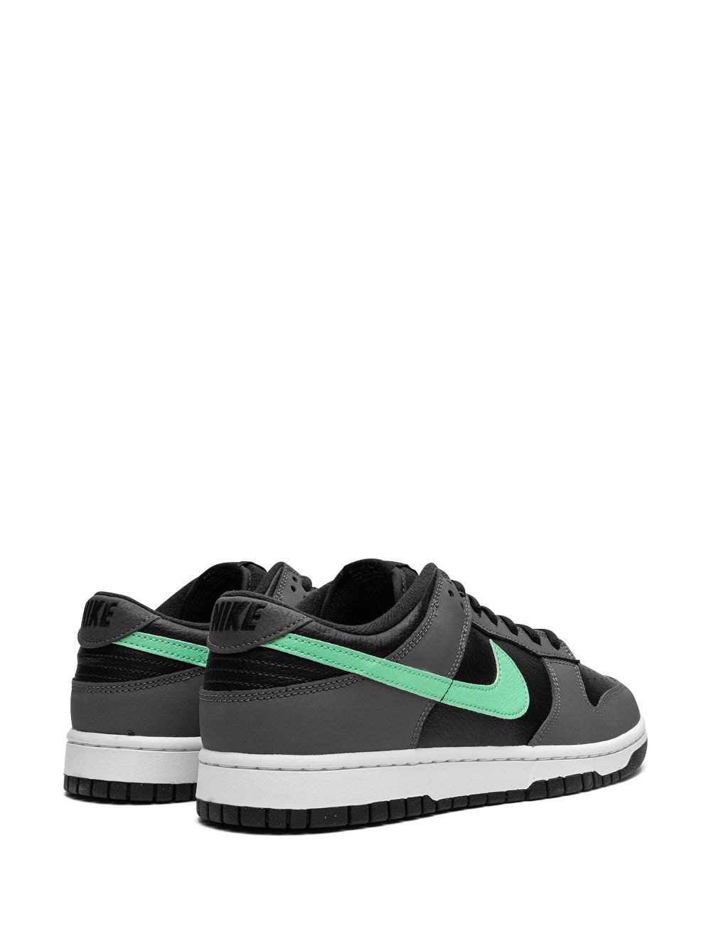 Shop Nike Dunk Low Retro "black/green Glow" Sneakers