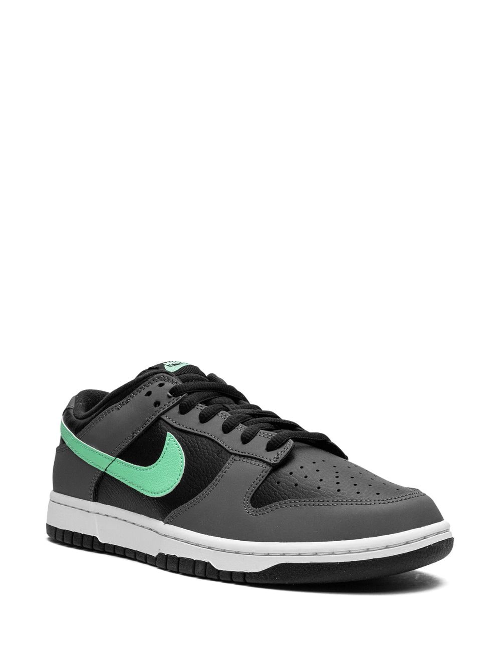 Shop Nike Dunk Low Retro "black/green Glow" Sneakers