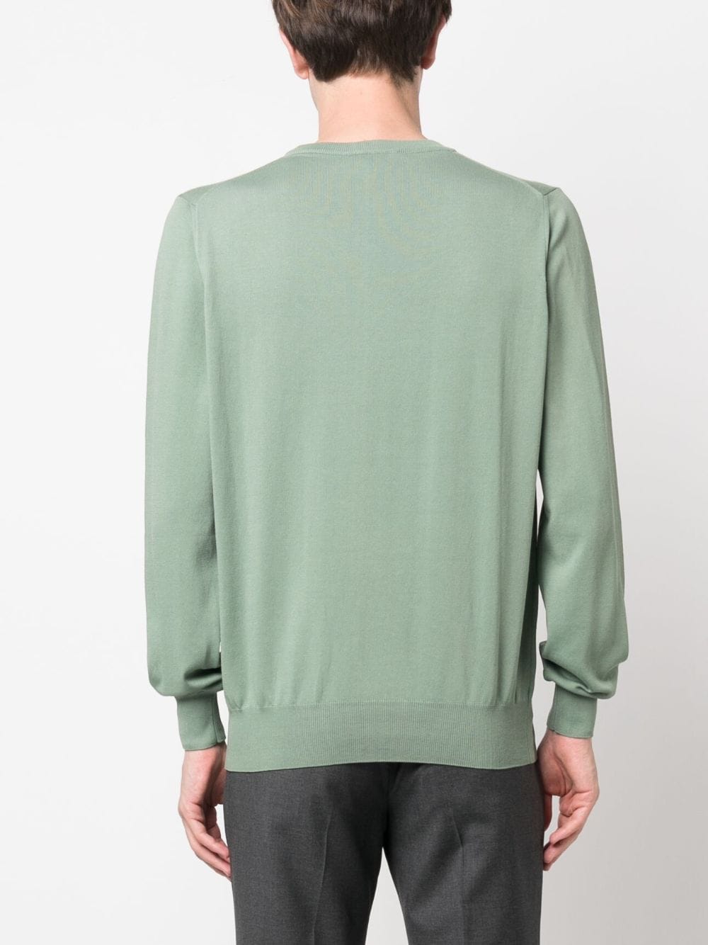 Canali Fijngebreide sweater Groen