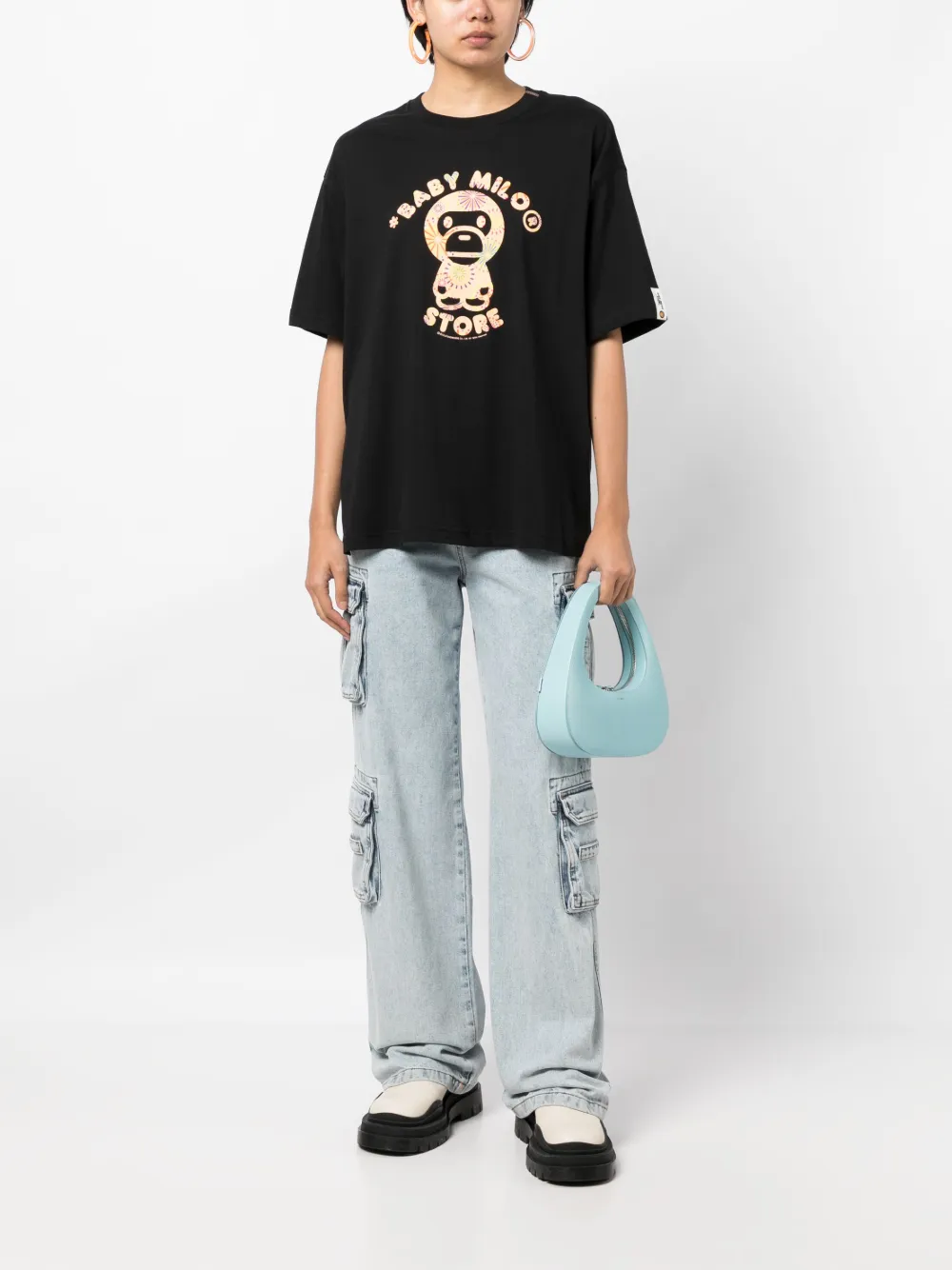 *BABY MILO® STORE BY *A BATHING APE® logo-print cotton T-shirt - Zwart