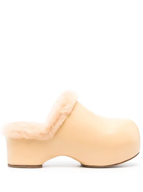 Jil Sander - shearling-lined clogs