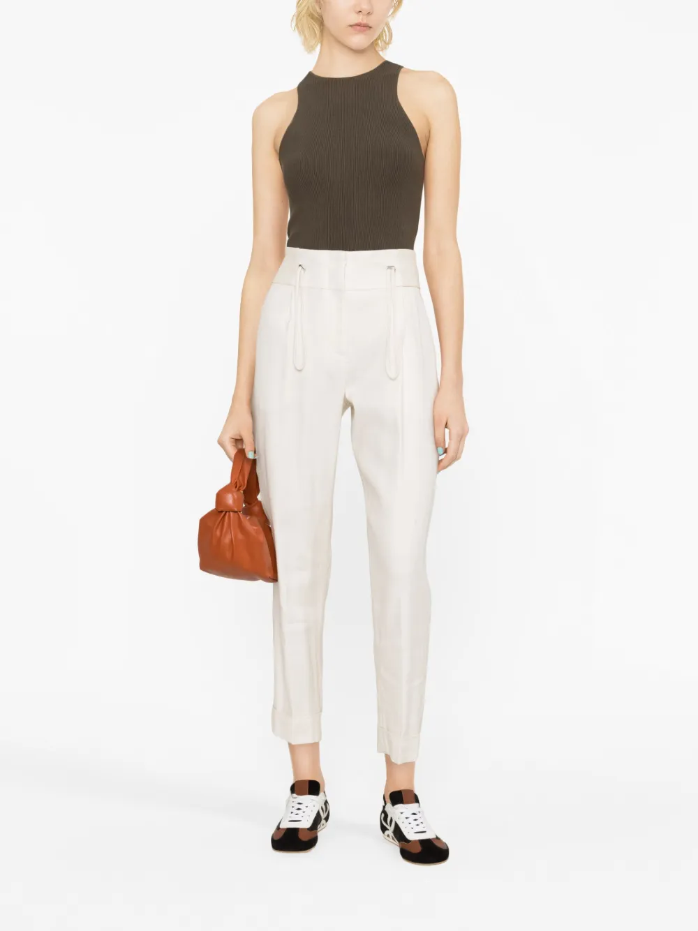 Peserico Broek met trekkoord - Beige