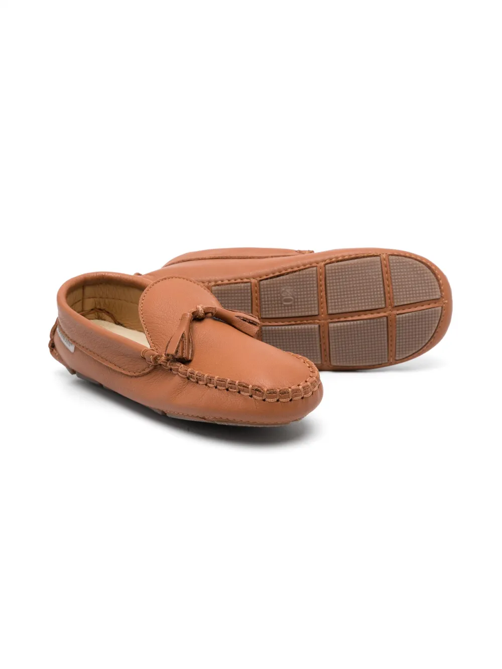 BabyWalker tassel-detail leather loafers - Bruin