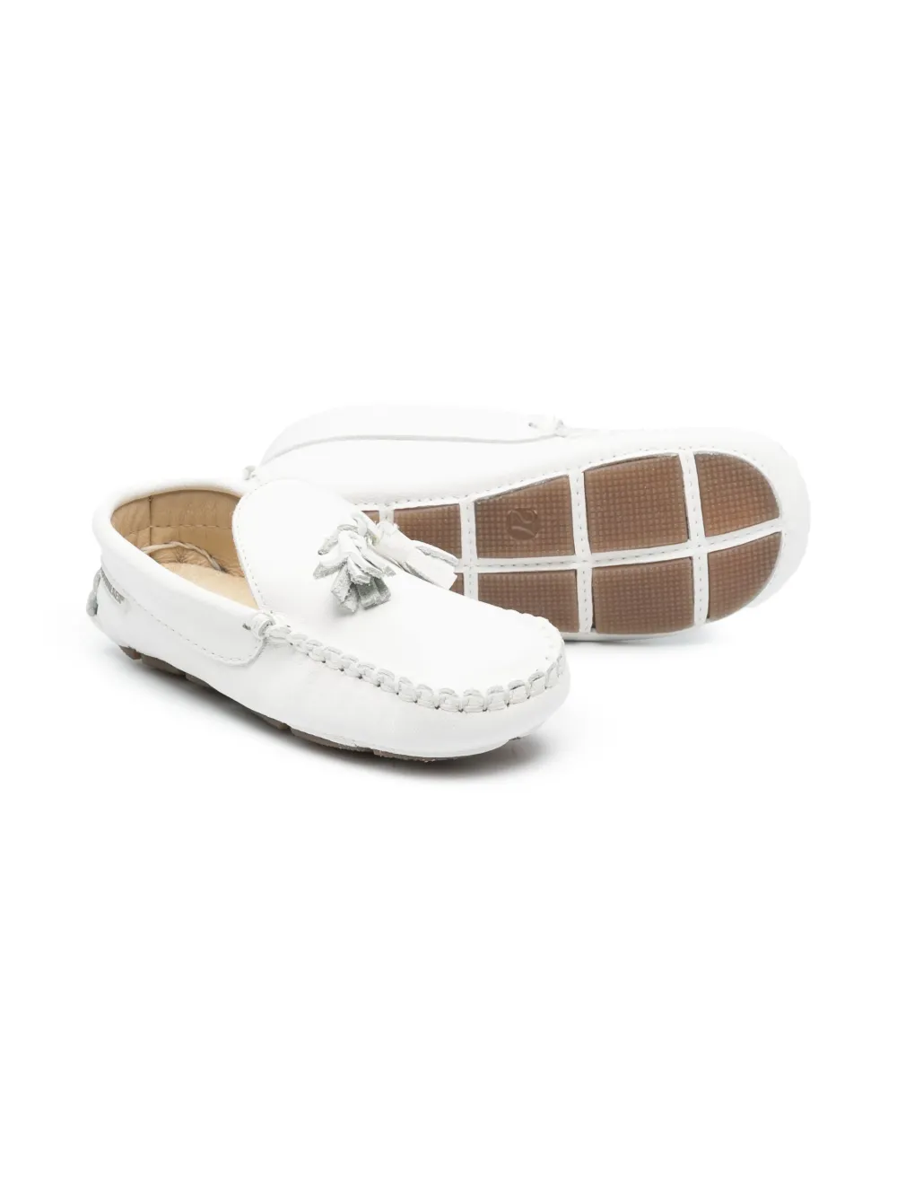 BabyWalker tassel-detail leather loafers - Wit